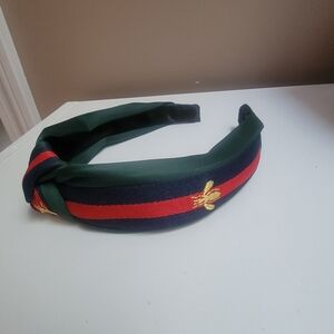 Green and Red Striped Headband